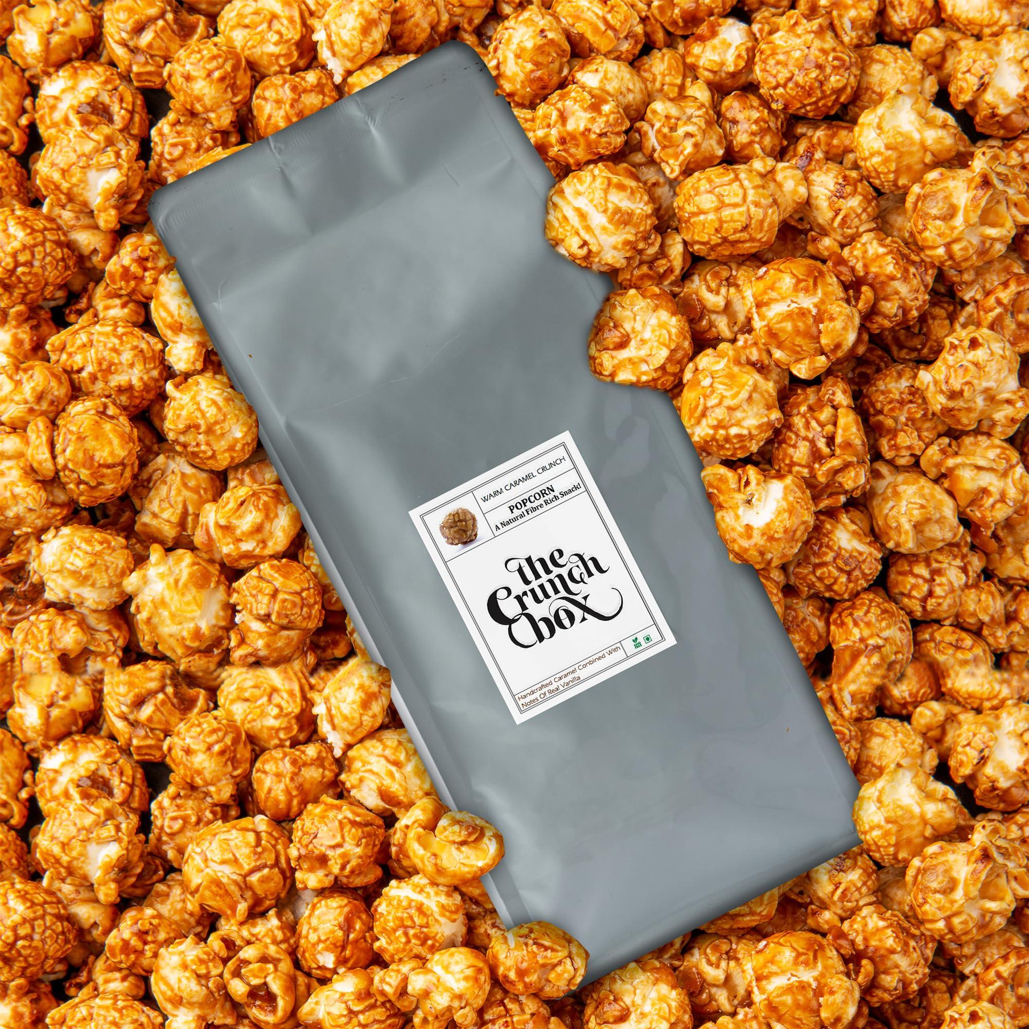 The Crunch Box The Crunch Box Ready to Eat Caramel Popcorn Value Packet | Perfect for Movie Nights, Road Trips, Game Nights, Evening Snacks, Parties and Gatherings - (500 gm)