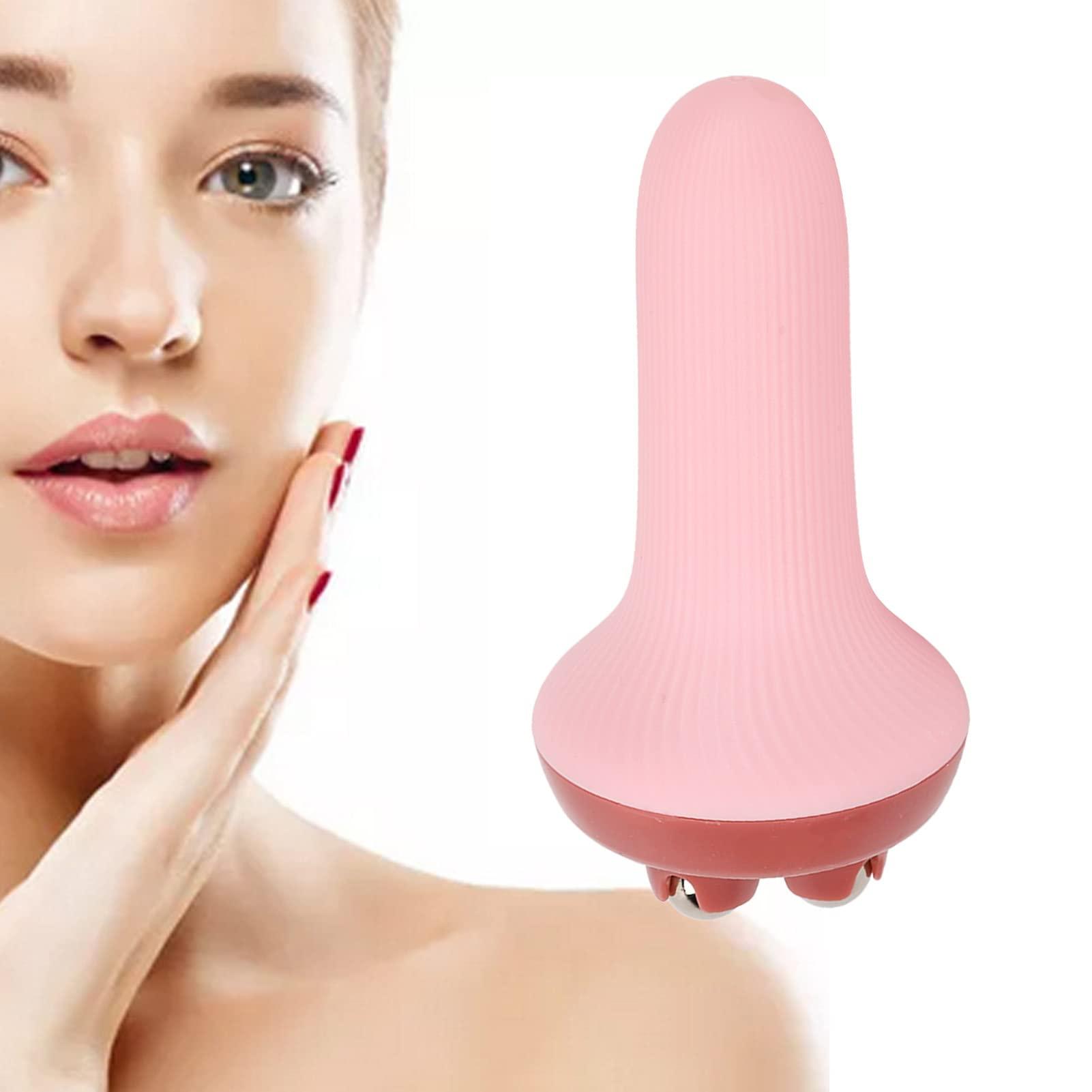 Janzoom Face Sculptor Beauty Roller, Activate Collaterals Face Massager for Relaxation Pink