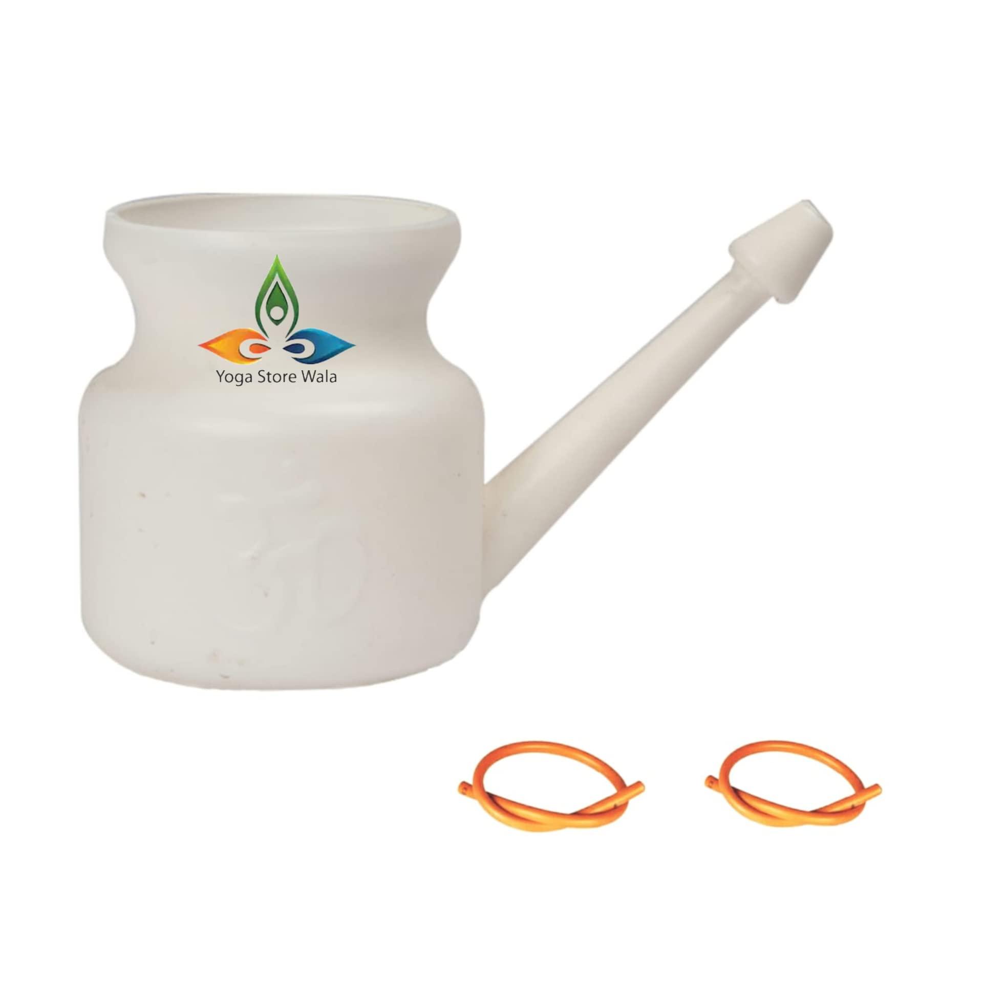 Yoga Store Wala Yoga Store Wala Jal Neti Pot with Rubber Neti (540 ML White)