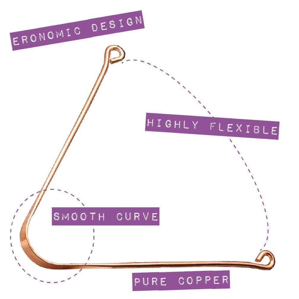 Daksh-e-store The Dirt All Natural Antimicrobial copper tongue cleaner - Plastic Free Pure Copper Tongue Cleaner | Flexible Dental Tongue Scraper to copper tongue cleaner for adults