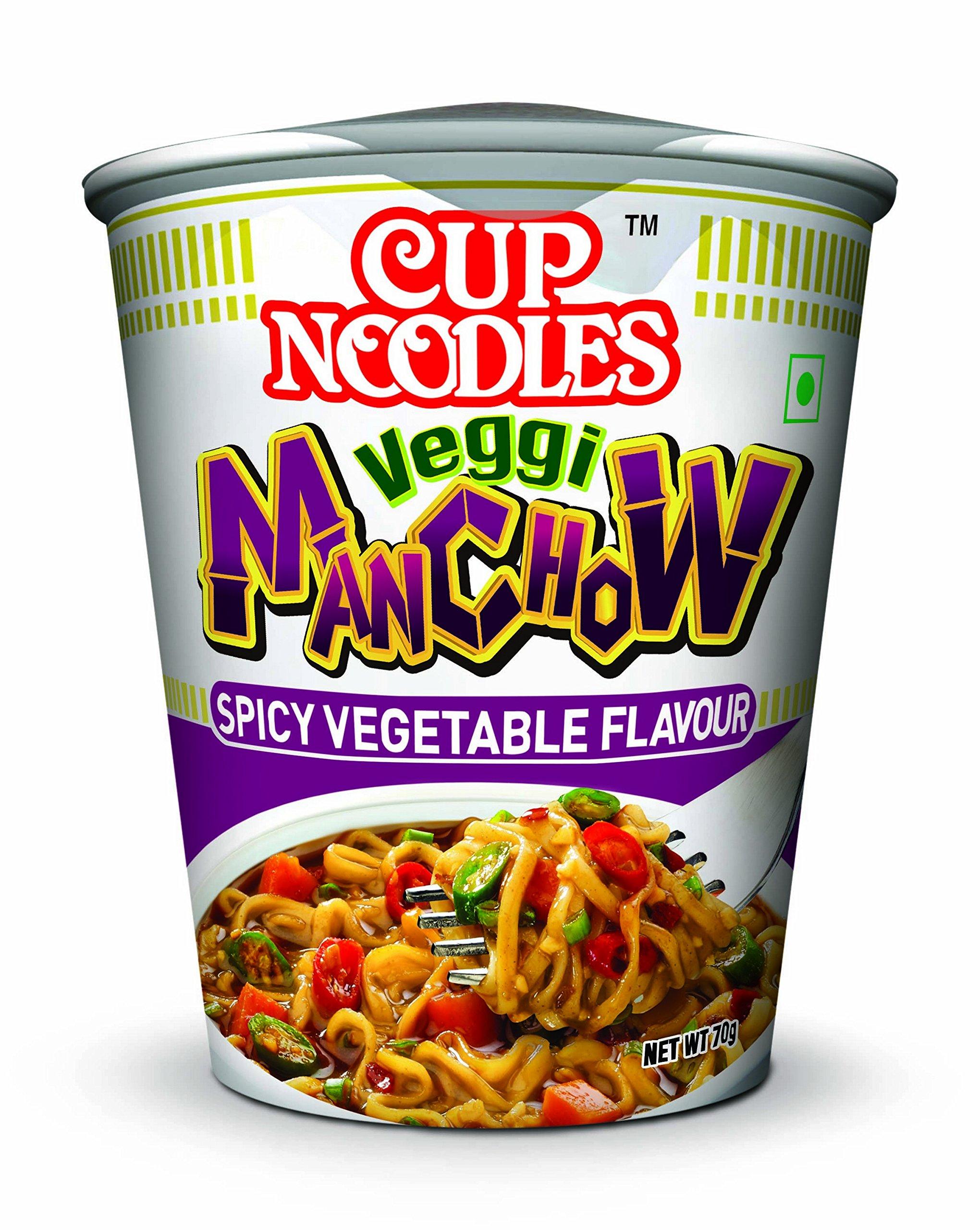 Nissin Cup Noodles Nissin Cup Noodles Vegetarian Veggie Manchow, 70 grams (Pack of 4)