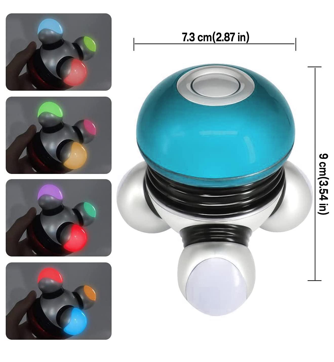 SKY LAND SKY LAND Portable Handheld Mini Massager with Colorful Perfect Light for ALL Over the Body EM9169B, Blue