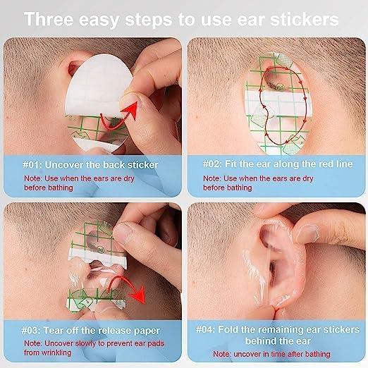 BASHFORD HR MALL Baby Waterproof Ear Stickers 30pcs,Newborn Baby Waterproof Ear Protection for Swimming, Showering and Other Water Sports Kids,women Heel Invisible Foot Sticker