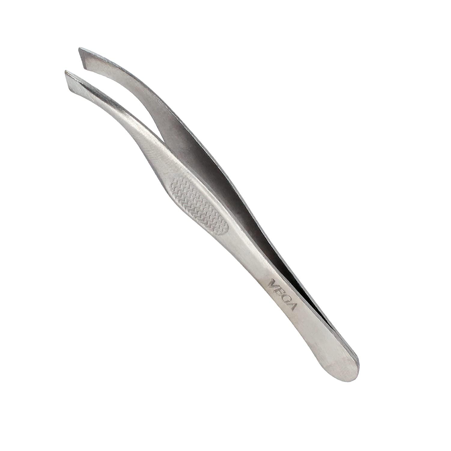 VEGA Vega Tweezer, Slant Tip & VEGA Large Nail Clipper (Black) (LNC-03)