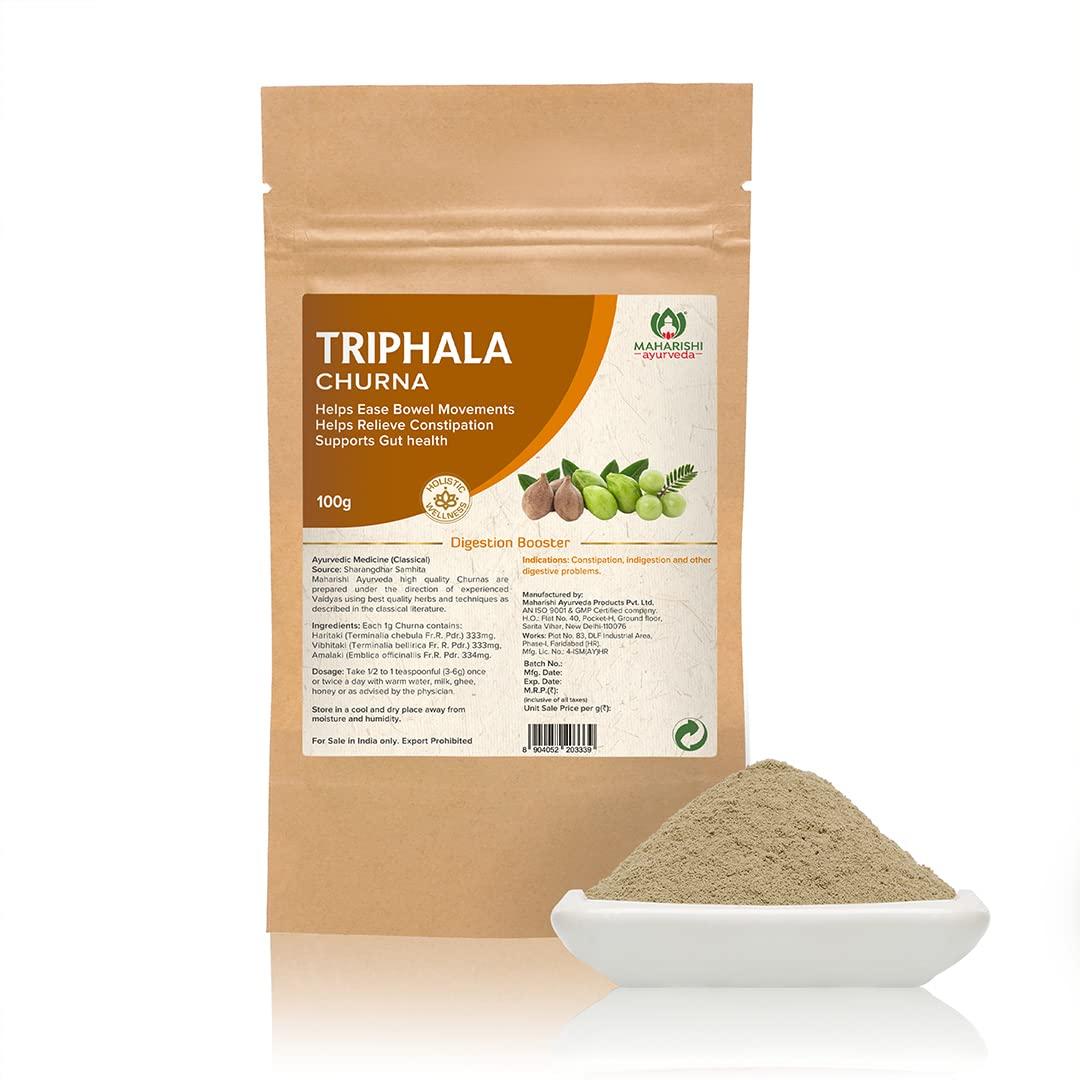 Maharishi Ayurveda Maharishi Ayurveda Triphala Churna -100 g Pack of 2 | Triphala Powder with Haritaki, Amalaki, Vibhitaki | For Bowel Movement | Relieves Constipation | For Digestion, Gut Health, Gas & Acidity Relief