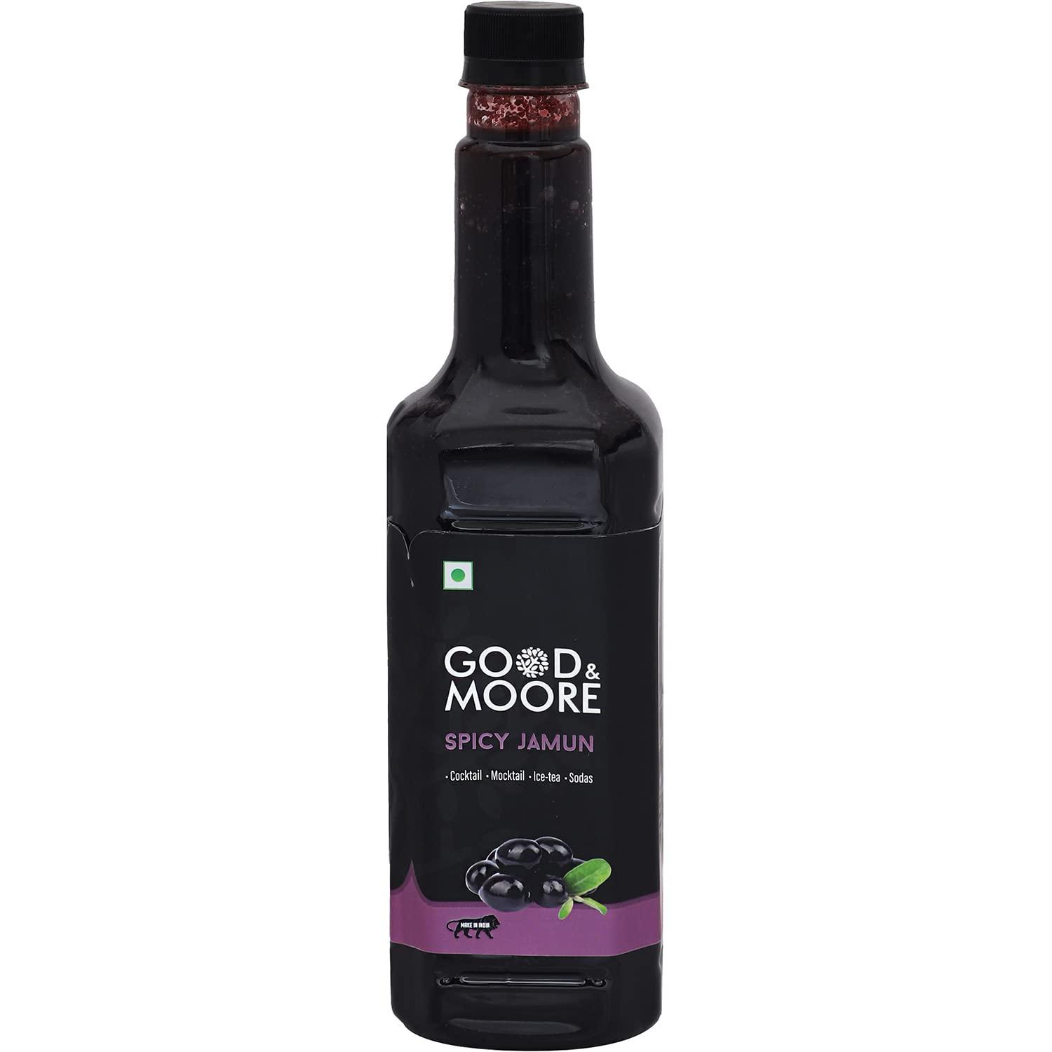 GOOD+MOORE GOOD&MOORE Combo of 2 | Blue Island, Spicy Jamun | For Cocktail, Mocktail, Sodas, Ice-teas and more | Concentrated Syrup | Premium Syrup | (750ml x 2)