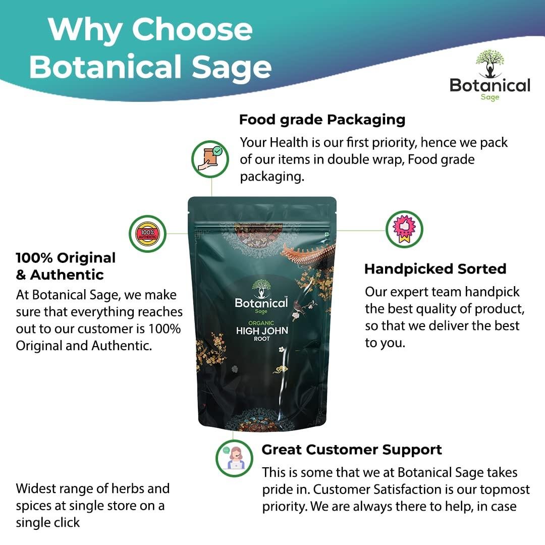 Botanical Sage Botanical Sage- High John Conqueror Root 50g | Whole | High John Root Incense | Boosts Stamina |Selected | Extra Cleaned