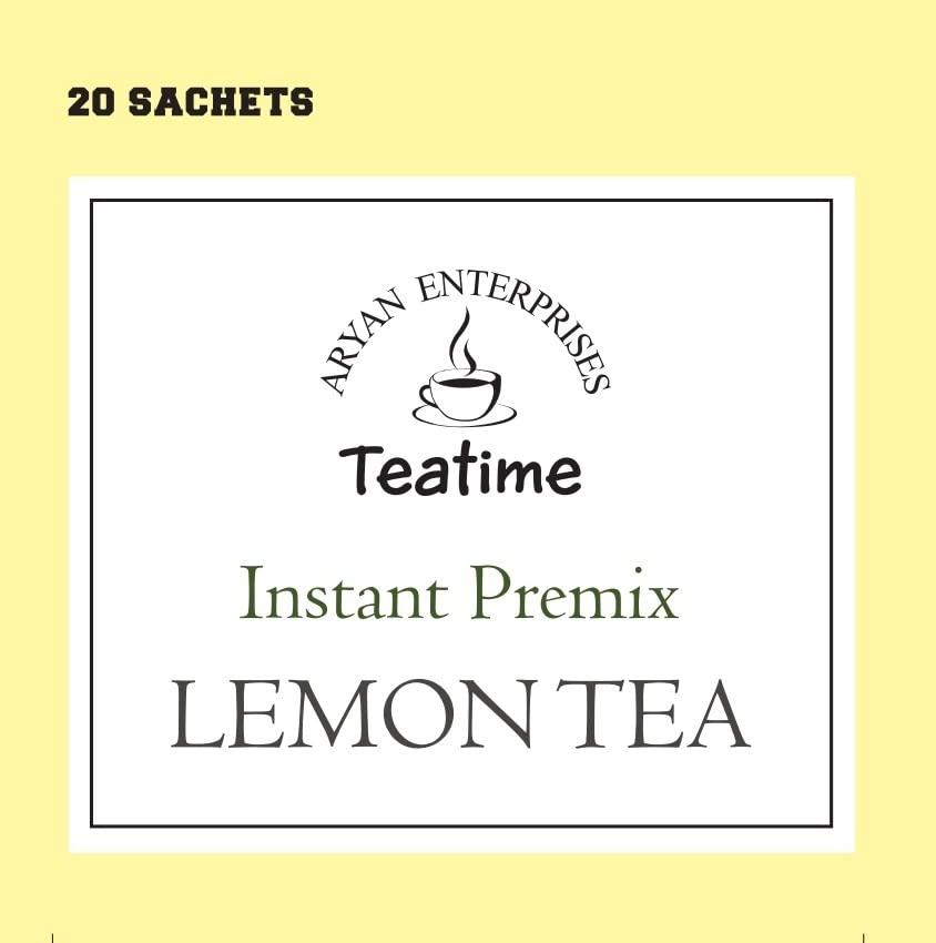 ARYAN ENTERPRISES Teatime Aryan Teatime Instant premix LEMON TEA - 20 Sachets (1pack)- Lemon Tea - Just add Hot water