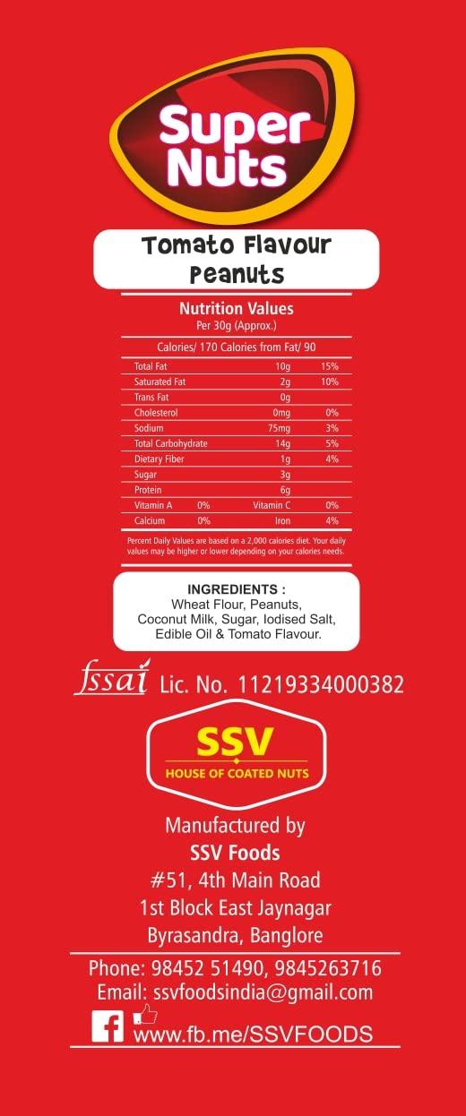 SUPER NUTS SSV SUPER NUTS | Bangalore Famous |Healthy Peanuts | Rich in Protein | Delicious snacking |Pack of 4| 90 Gms Each Pack | Coconut Flavour