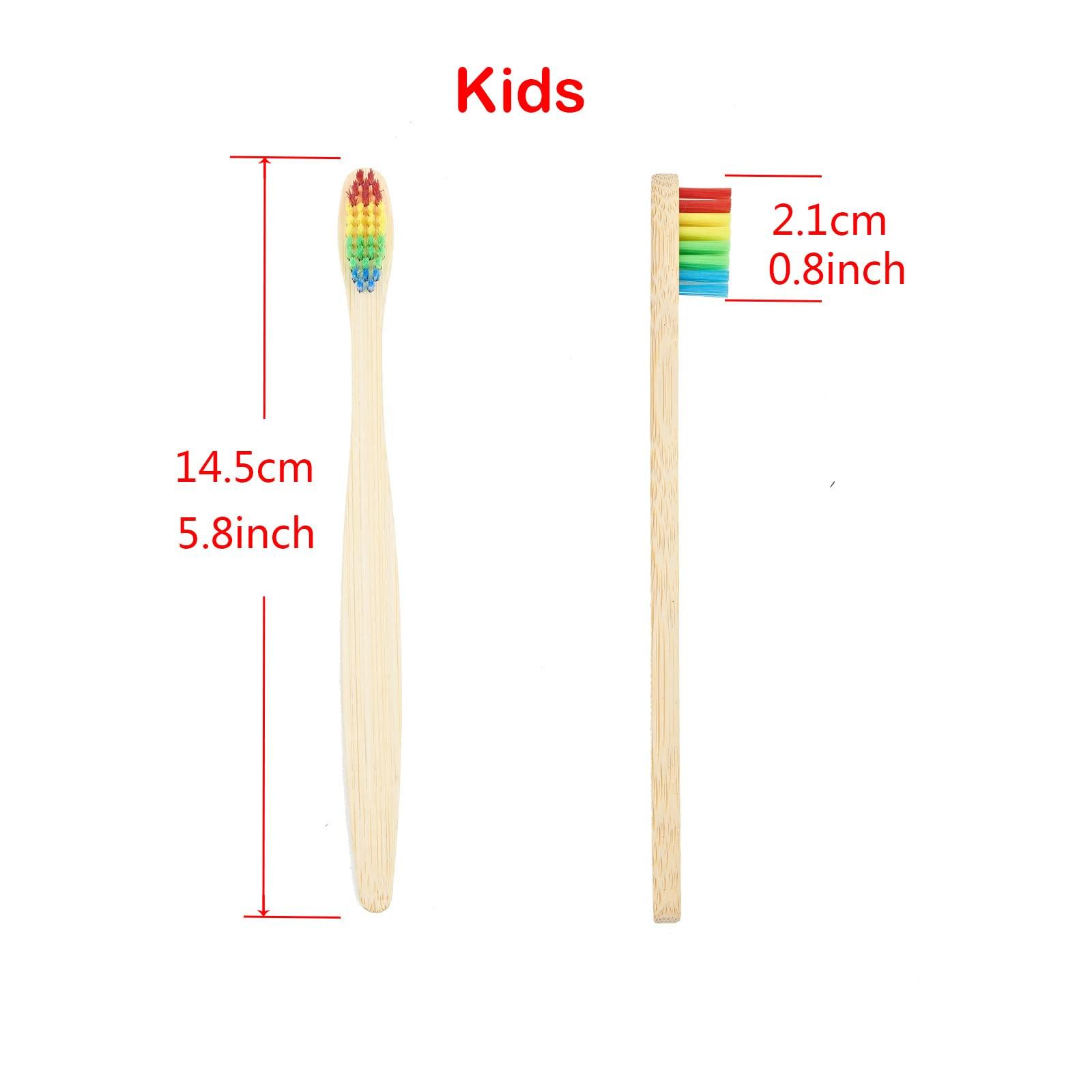 SEVENHEAD Bamboo Toothbrushes Adults & Kids Family Set 6+4 PCS Soft Bristles Wooden Toothbrushes, Natural Biodegradable BPA Free Eco Friendly Toothbrushes Colorful
