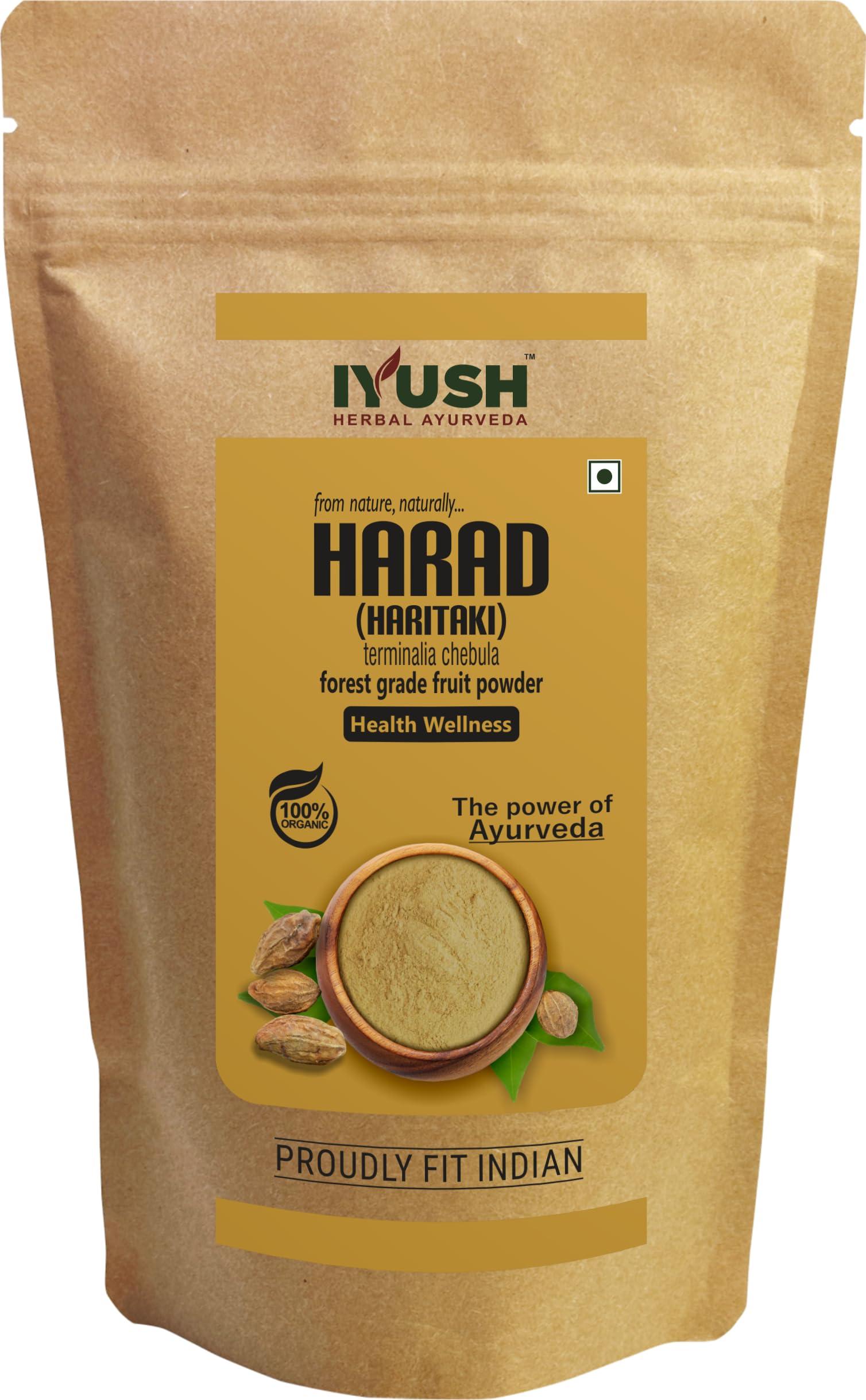 IYUSH Herbal Ayurveda IYUSH Herbal Ayurveda Harad Powder – 400gm | Haritaki Powder Organic | Haritaki Churna | Harde Powder | Harar Powder Organic | Ayurvedic Medicine for Acidity Relief | Gastric Medicine Ayurvedic |
