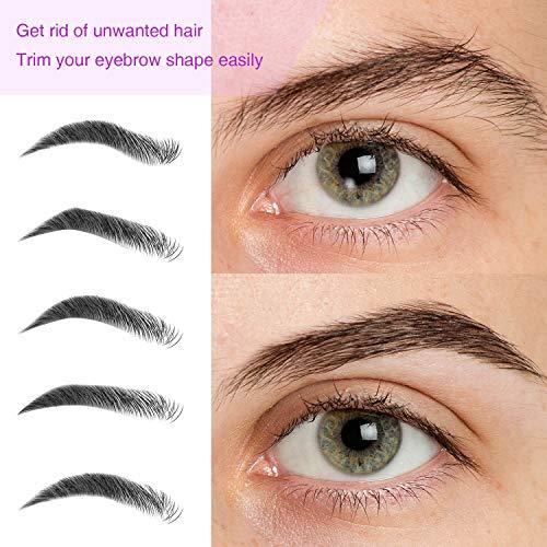 Mudder 24 Pieces Eyebrow Razor Mini Portable Eyebrow Shaver Multipurpose Face Razors Stainless Steel Makeup Face Care Tools with Precision Cover for Women Men Face Hair Removers