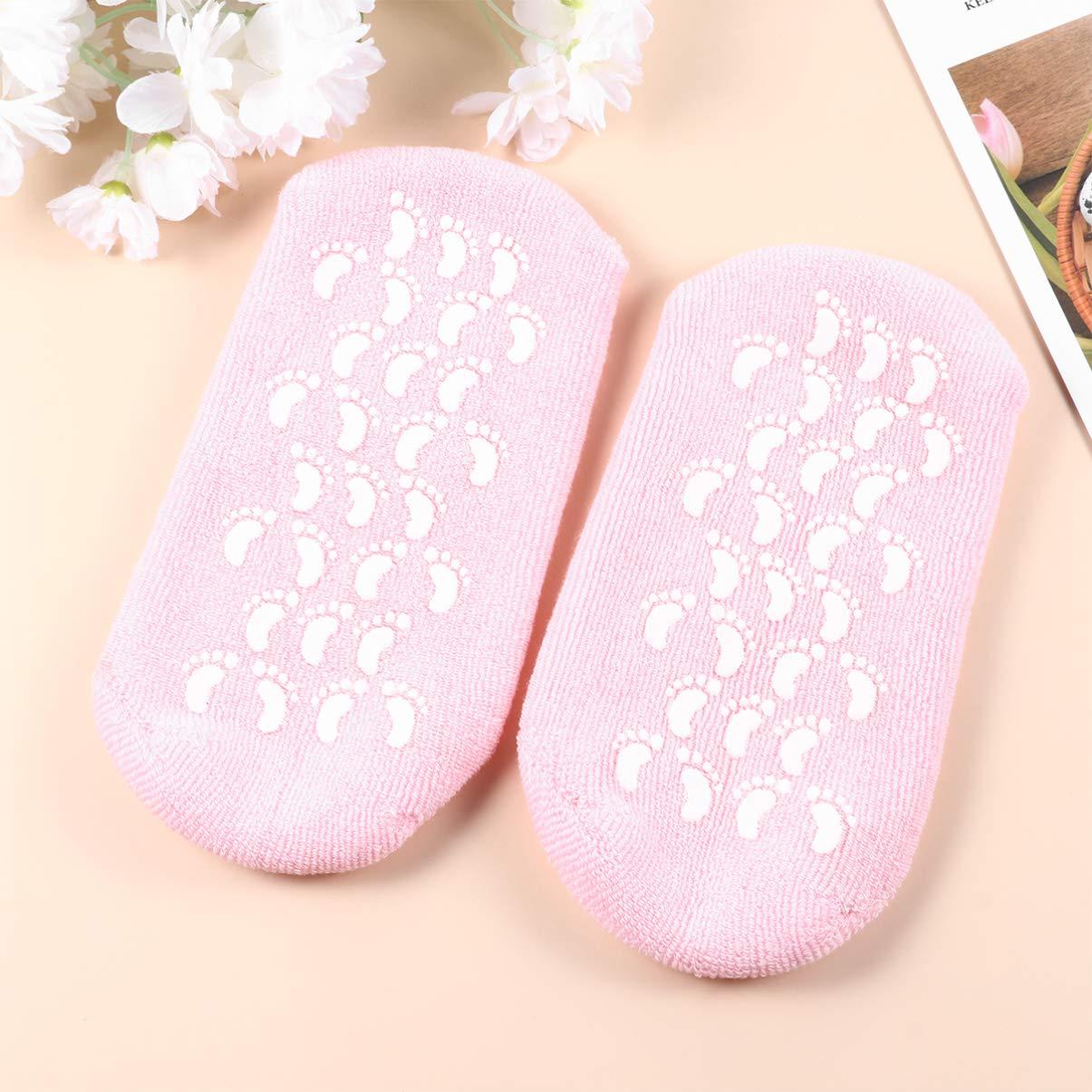 SUPVOX SUPVOX Moisturizing Gloves Overnight Aloe Socks for Women 4Pcs Skin-friendly Moisture Gloves and Aloe Infused Socks for Salon Home