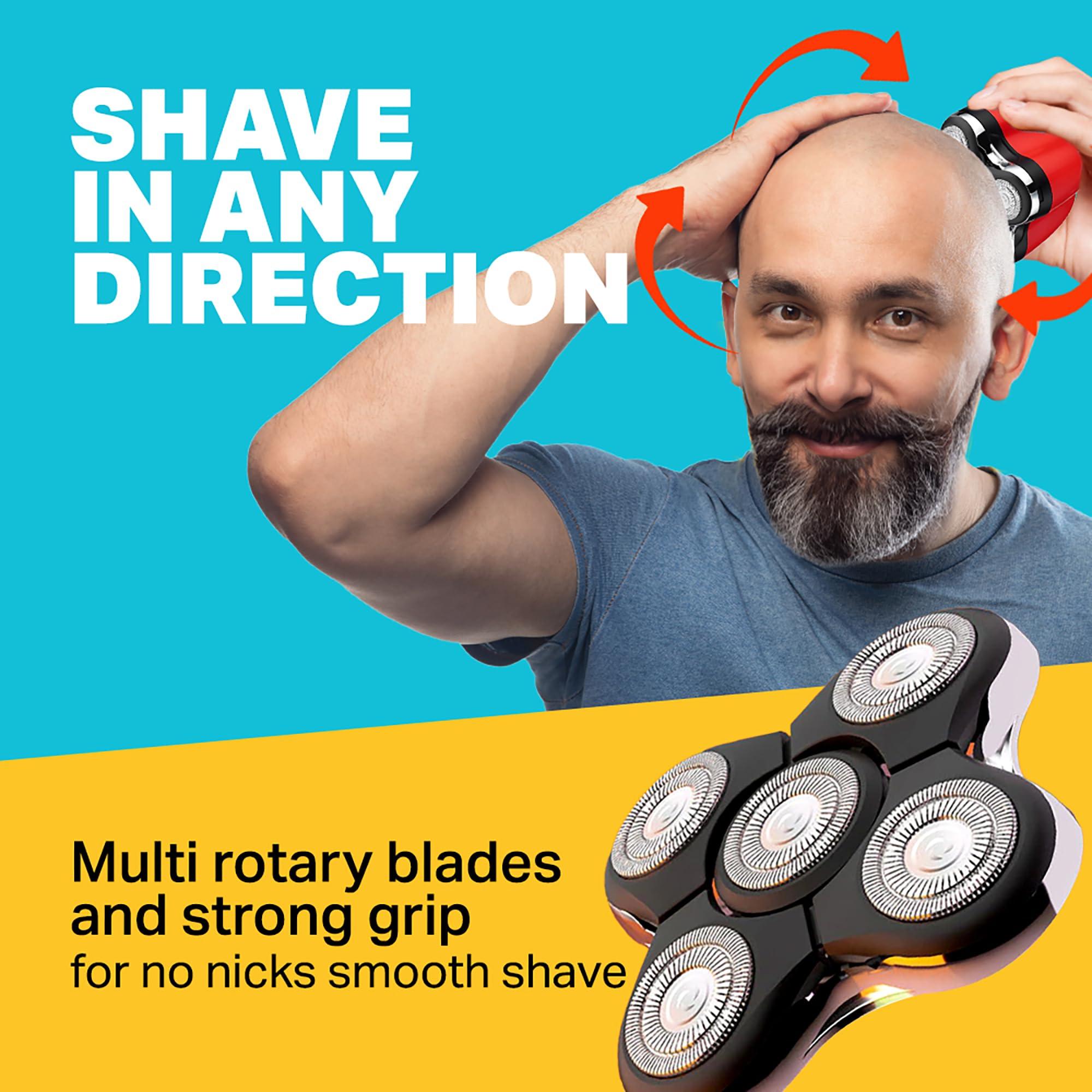 Bombay Shaving Company Bombay Shaving Company Head Shaver Pro | 120 Min Charge time, 90 Min Run time, Charging Indicator | IPX6 Waterproof, 2 Years Warranty | Head Shaver for Bald Men | Hair Trimmer for Men