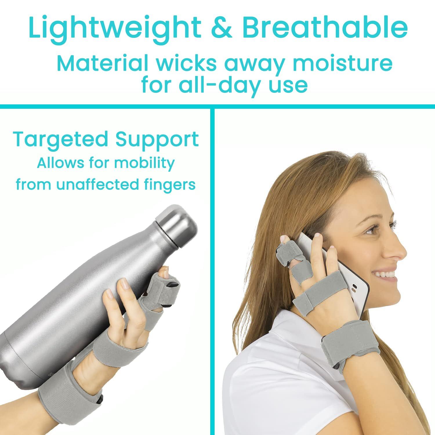 VIVE Vive Trigger Finger Splint - Full Hand and Wrist Brace Support - Adjustable Locking Straightener - Straightening Immobilizer Treatment For Sprains, Pain Relief, Mallet Injury, Arthritis, Tendonitis