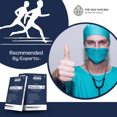 The Old Natural The Old Natural Maxvita -G Multivitamin with Probiotic 50 Tablets I Combination Of 9 In 1 Blends - Vitamins, Minerals, Prebiotic & Probiotic (Pack of 5 Strips - 50 Tablets)