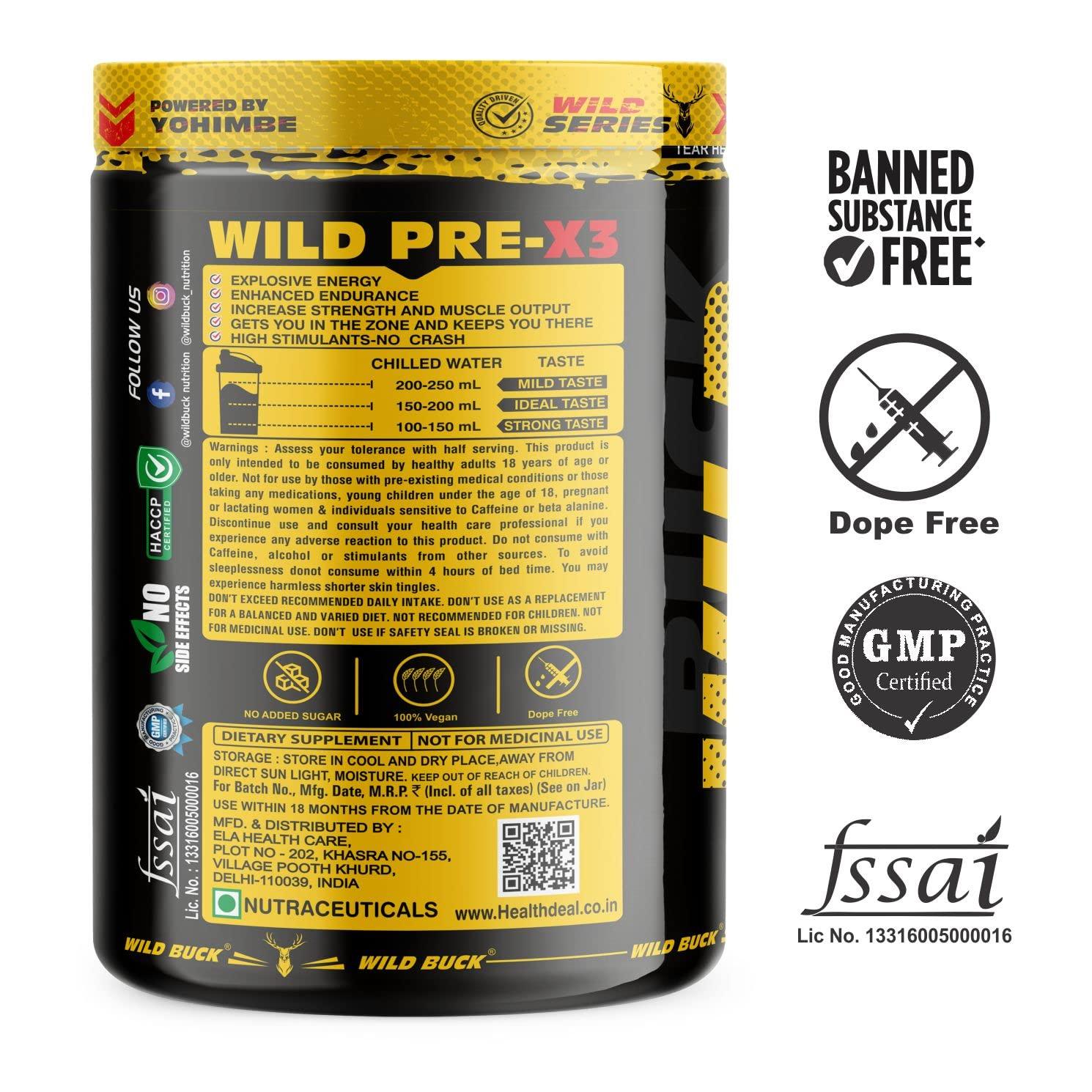 WILD BUCK WILD BUCK CITRULLINE, ARGININE, BETA ALANINE POWDER [30-60 Servings, American Cola, 255g]
