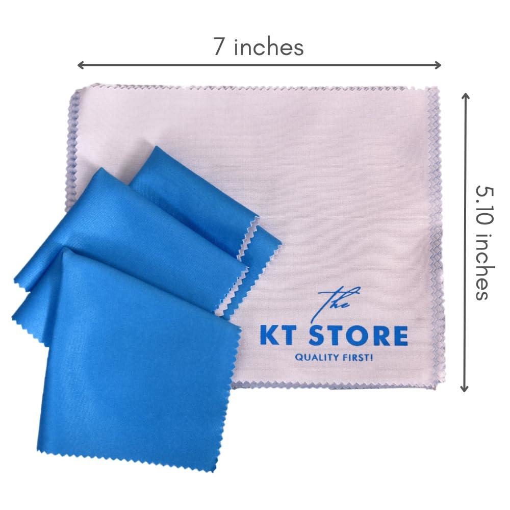 Kumbhar Traders KT Microfiber Lens Cleaning Cloths | Pack of 15 | Size- 7 x 6 Inches | Specs Microfiber Cloth | Microfiber Lens Cleaning Cloth for Laptop Cleaner, Spectacles, Sunglasses, Mobile & More | Blue
