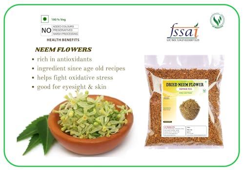 3V PRODUCTS 3V PRODUCTS Dried Neem Flower 50g | Veppam Poo | Dried Indian Lilac Flower for (Tea, Eating, Skin Care, Hiar Care & Health Benifits)