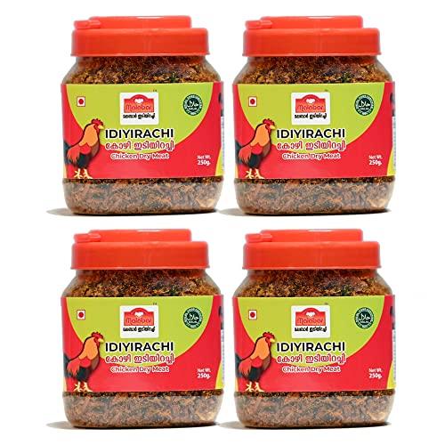 Malabar FOODS Malabar FOODS Chicken Idiyirachi, Pounded and Fried, Cooked and Ready to Eat, 250gm, Pack of 4