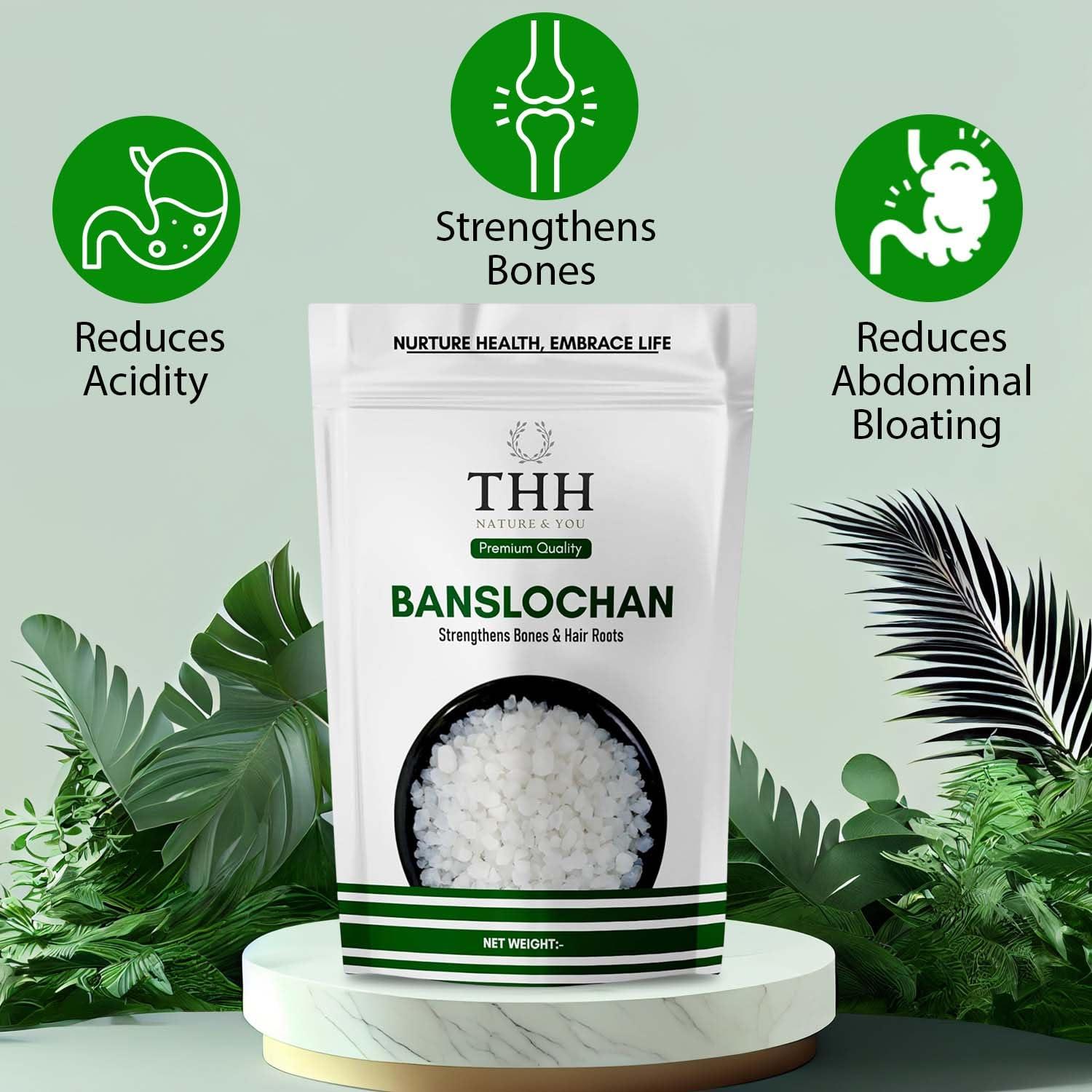 THH THH Organic Tabashir - Vanslochan - Banslochan (200g)| 100% Pure Vanshlochan For Strengthen Bones & Hair Roots| No Added Colors or Preservatives