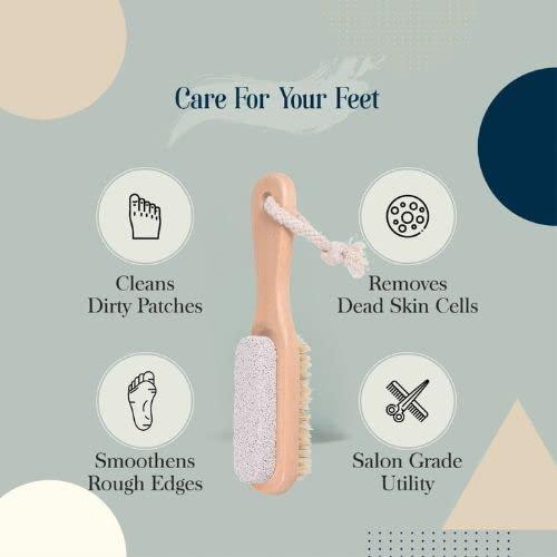 Being One Pumice Stone for Feet with Handle - Corn and Callus Remover, Exfoliator & Scrubber for Dead + Dry Skin on Feet and Pumice Stone for Hands - Corn Removers for Feet (M, 3)