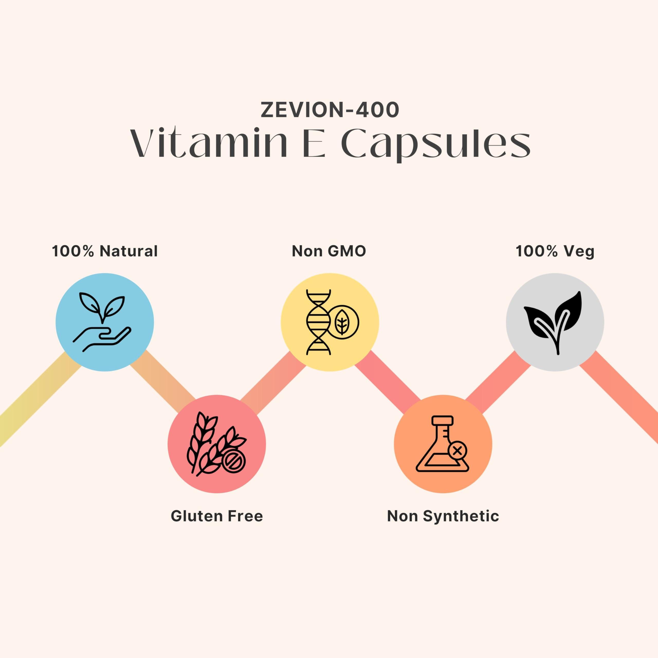 Zeelab Zeelab Zevion 400 Vitamin E Caps, 100% Natural (30 Caps) (Pack Of 5)