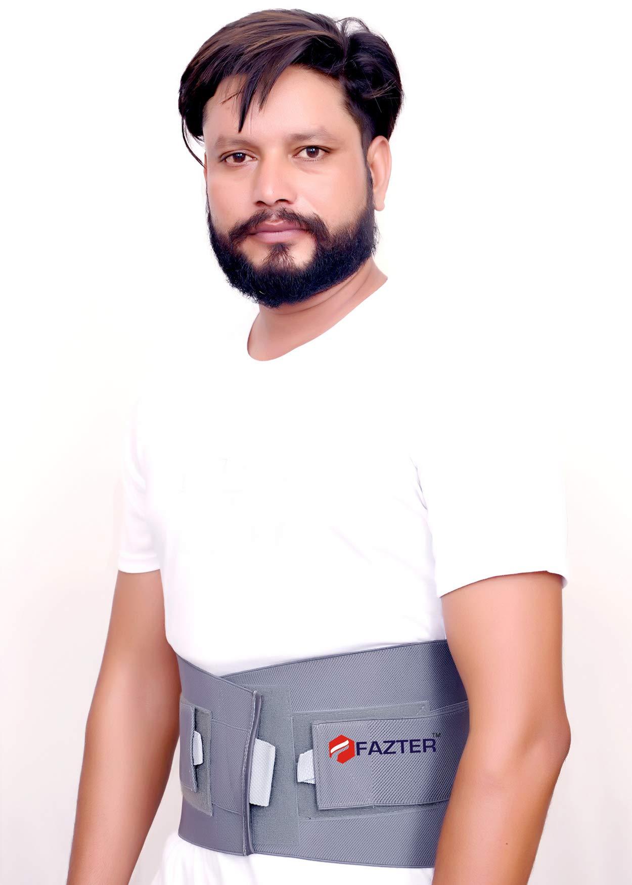 FAZTER FAZTER Aluminium Premium Lower Back Lumbo Sacral Contoured Belt/Lumbo Sacral Belt/Corset For Men And Women/Waist And Back Support Belt Pain Relief-Compression With Dual Adjustable Straps (Xxxxl)