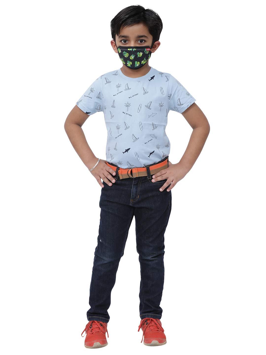 Wiki Wiki Champs Mask for Kids (Monster, Black, Small Size, Pack of 3)