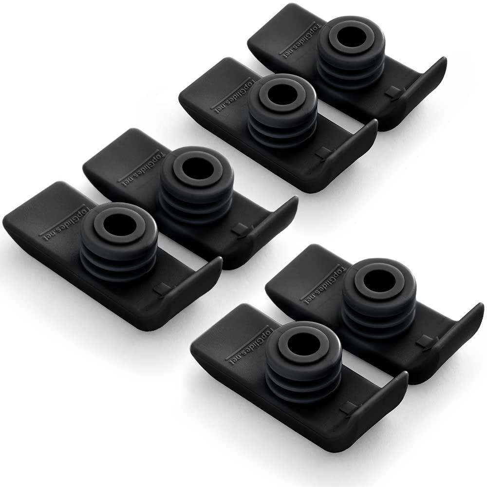 Top Glides 3-Pack: Walker Ski Glides for Drive Medical Walkers - 3 Pairs (Black)