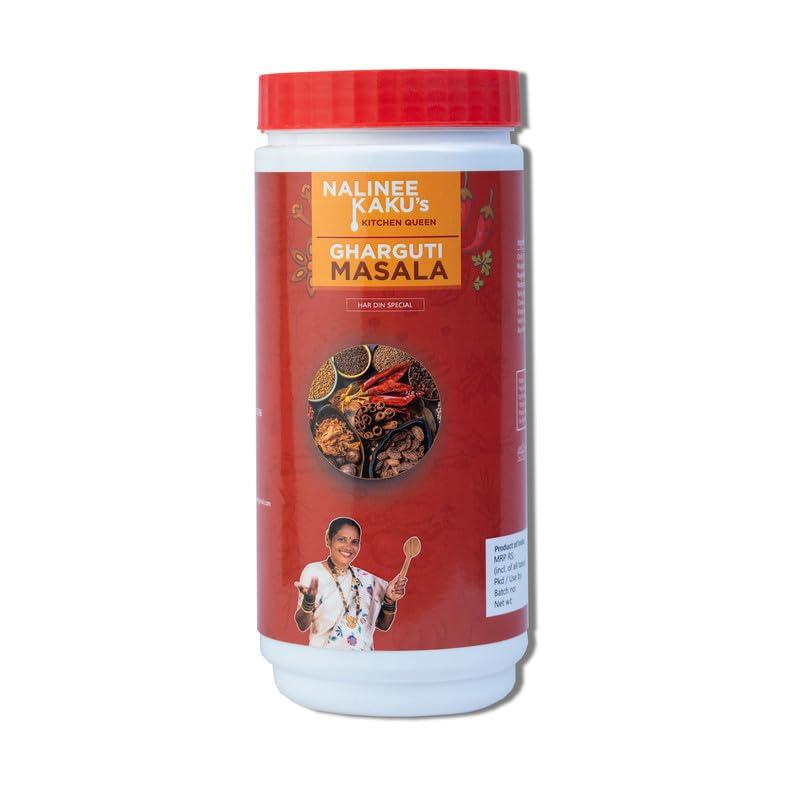NALINEE KAKU\'S NALINEE KAKU\'S Kitchen Queen Gharguti Masala - Authentic Homemade Aagri-Koli Spice Blend Of Herbs And Chillies. 600Gm, Powder