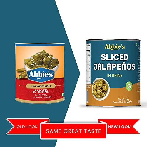 Abbie's Abbie's Jalapeno Slice in Brine A10, 3 kg | Ready to Eat Jalapeno Pickle | Perfect for Toppings in Pizza,Pasta , Sandwich,Nachos , Salad