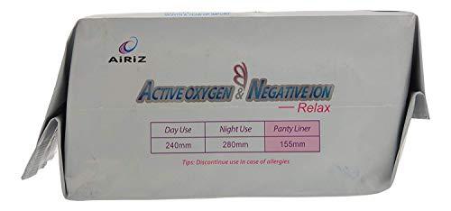 AIRIZ AIRIZ Active Oxygen & Negative Ion Relex Touchless Soft Cotton Panty Liners - (150 Liners In Pack of 5)