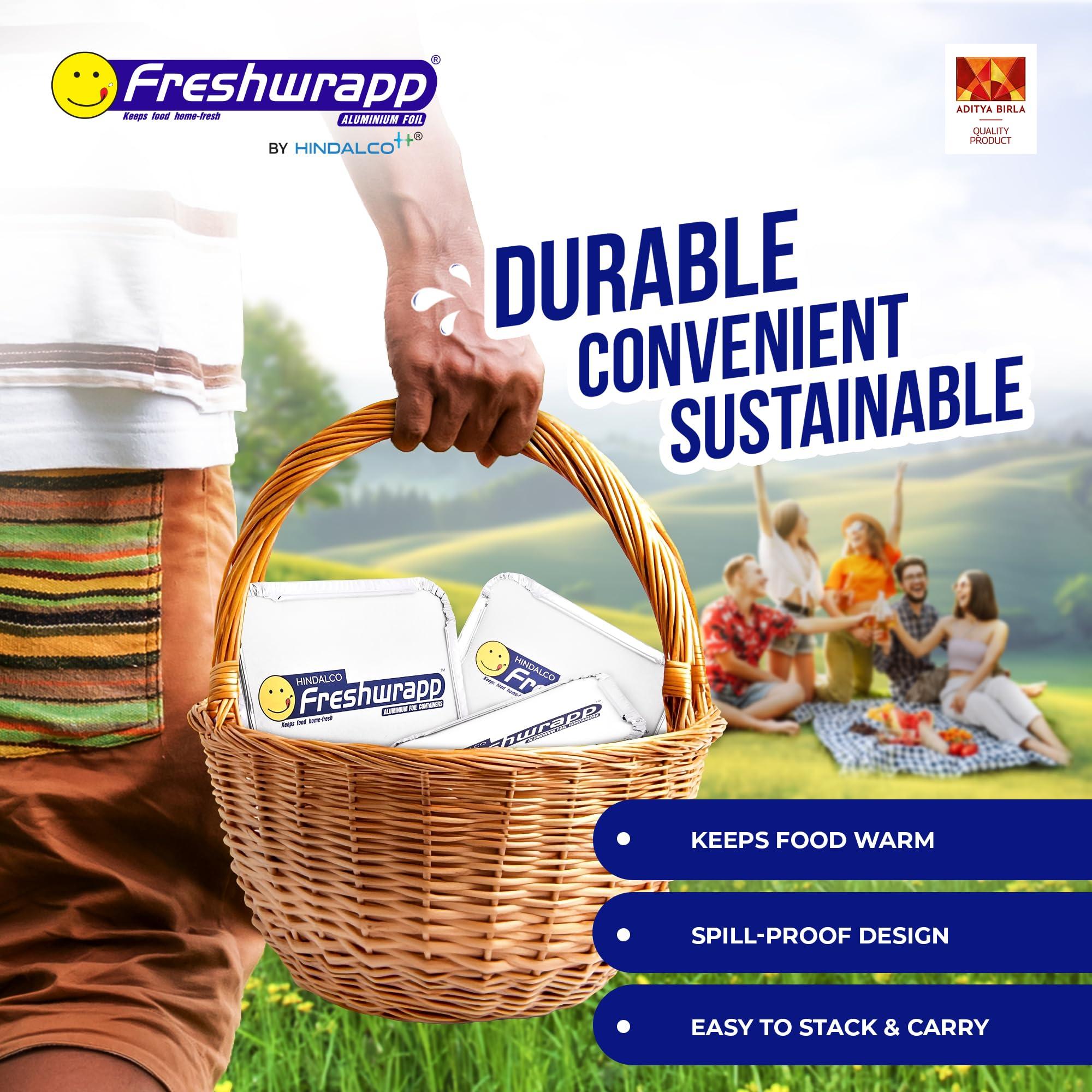 Freshwrapp Freshwrapp Aluminium Containers - 250 ML - 25 Pieces - Pack of 1