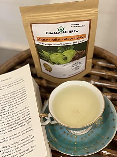 Himalayan Brew PURE AMLA Indian Goose Berry With Kangra Green Tea lemon and Cumin (Zeera) with pink salt
