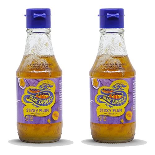 Blue Dragon Blue Dragon Sticky Plum Sauce | No Preservative | Vegan | Sesame Seeds, Peanuts and Nuts | Sticky Plum Sauce - 190ml (Pack of 2)