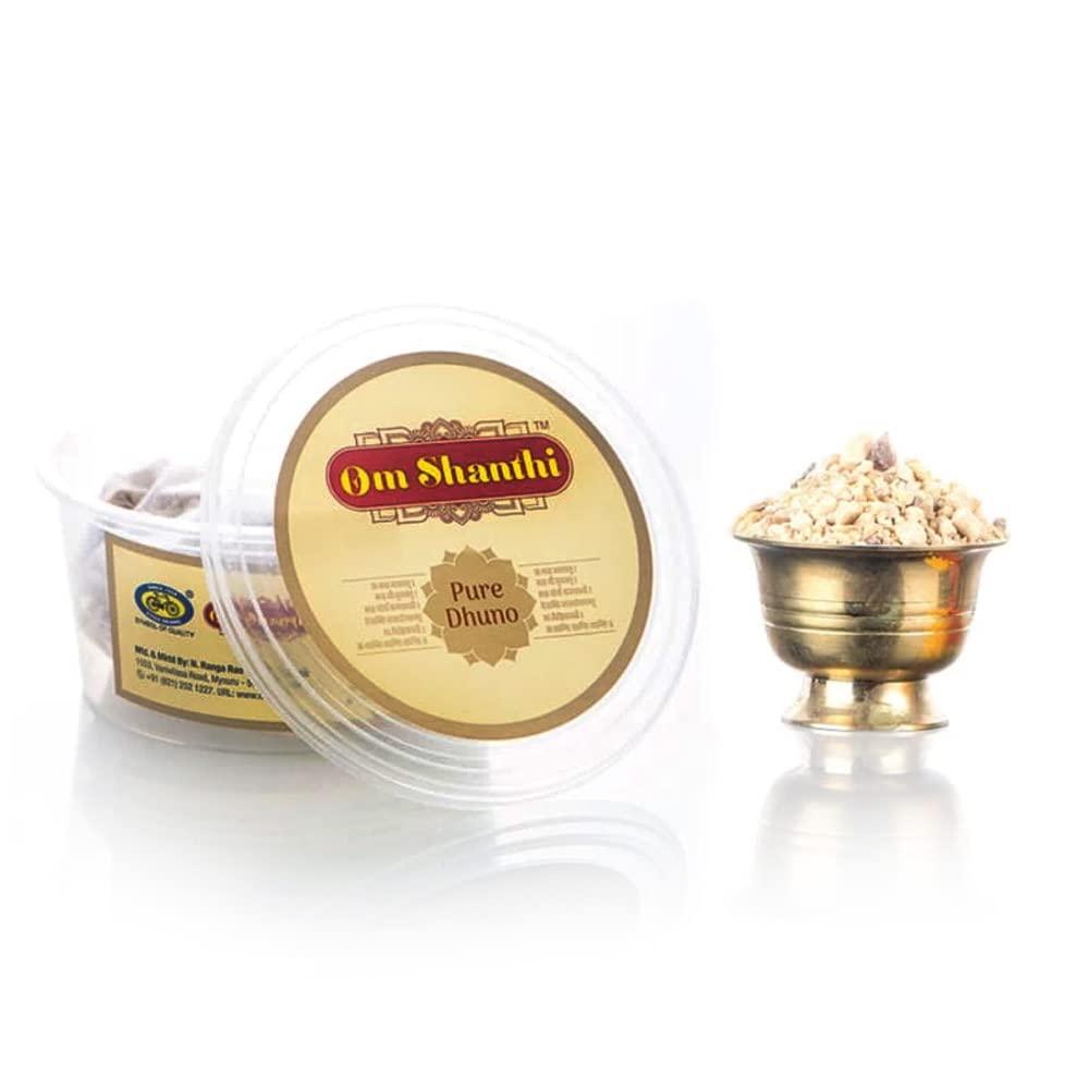 Om Shanthi POOJA MADE PURE Om Shanthi POOJA MADE PURE Cycle Pure Sambrani Powder Original & Pure Dhuno Dhoop, 100 Gm (Pack Of 4), Ideal For Daily Puja, Festive Occasions & Special Ceremonies, Sambrani/Loban Powder For Pooja