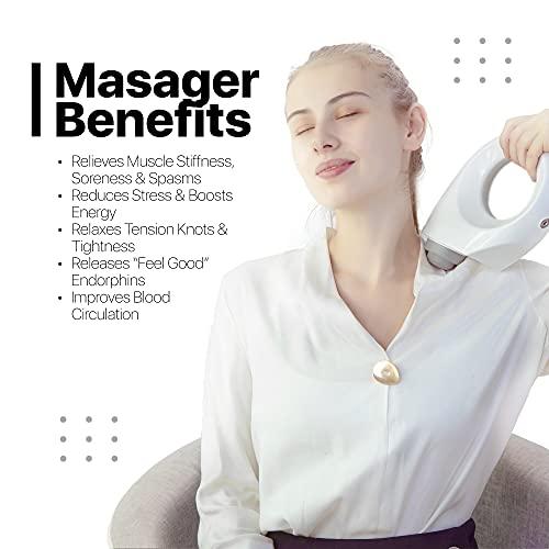 Vandelay Vandelay (UK) Deep Tissue Percussion Massager - Electric Handheld Gun Massager for Pain relief & relaxation (Wired)