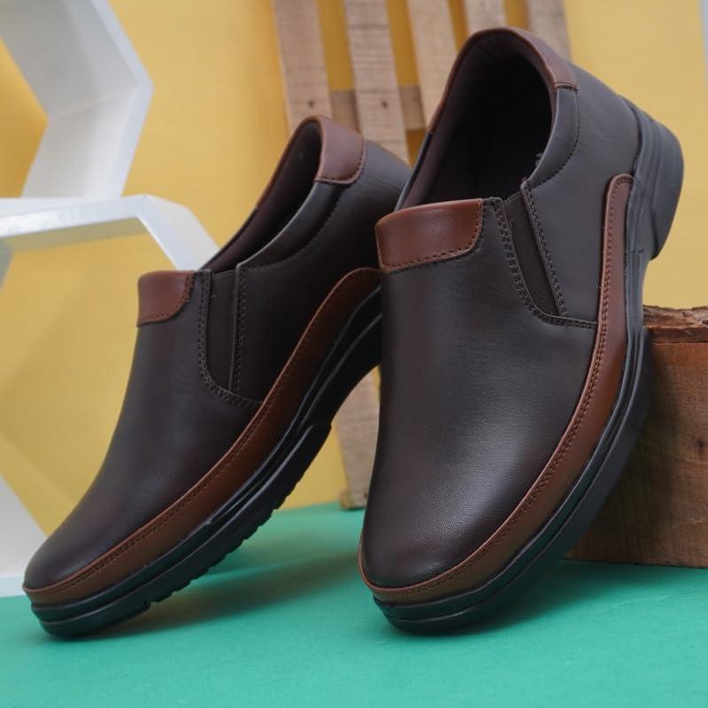 HEALTH FIT HEALTH FIT Orthopedic & Diabetic Shoes Breathable Soft Sole Ultra-Lightweight Shoes for Men\'s 1731 BR 6 UK Brown