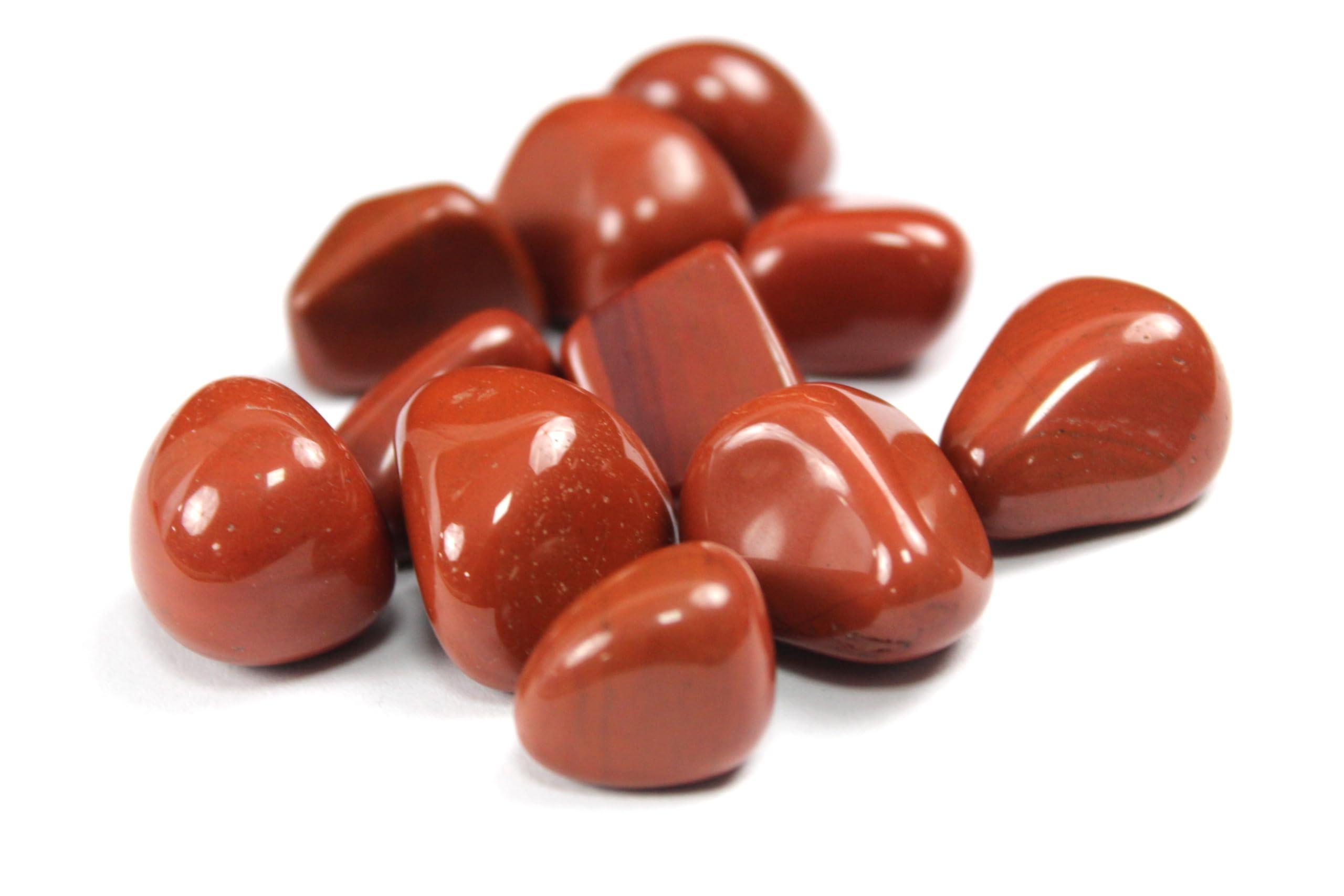 Jet International Crystal Jet Red Jasper Nice Tumbled Stone 100 gm Healing Positive Energy Reiki Pouch Aura