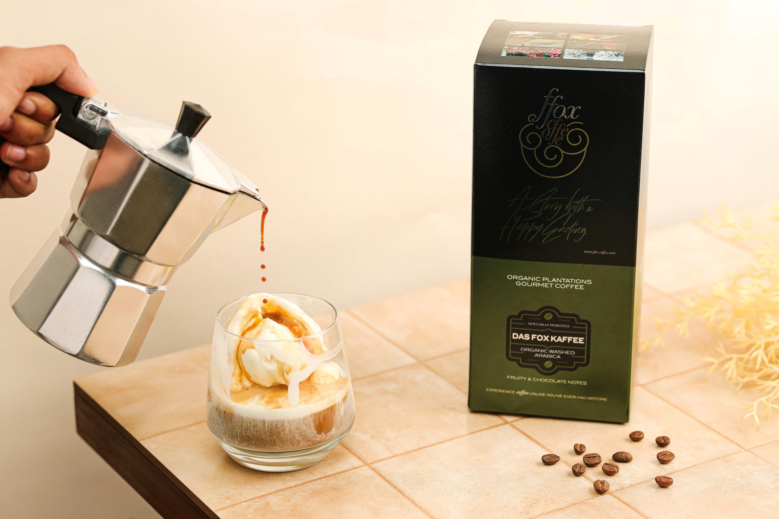 FFOX COFFEE FFOX COFFEE ROASTERS Das Fox Kaffe | Single Orgin 100% Arabica Roasted Coffee Beans | Medium Dark Roast | Araku Valley | 500 gms | Moka Pot Grind (Choose the required grind size based on your brewing method)