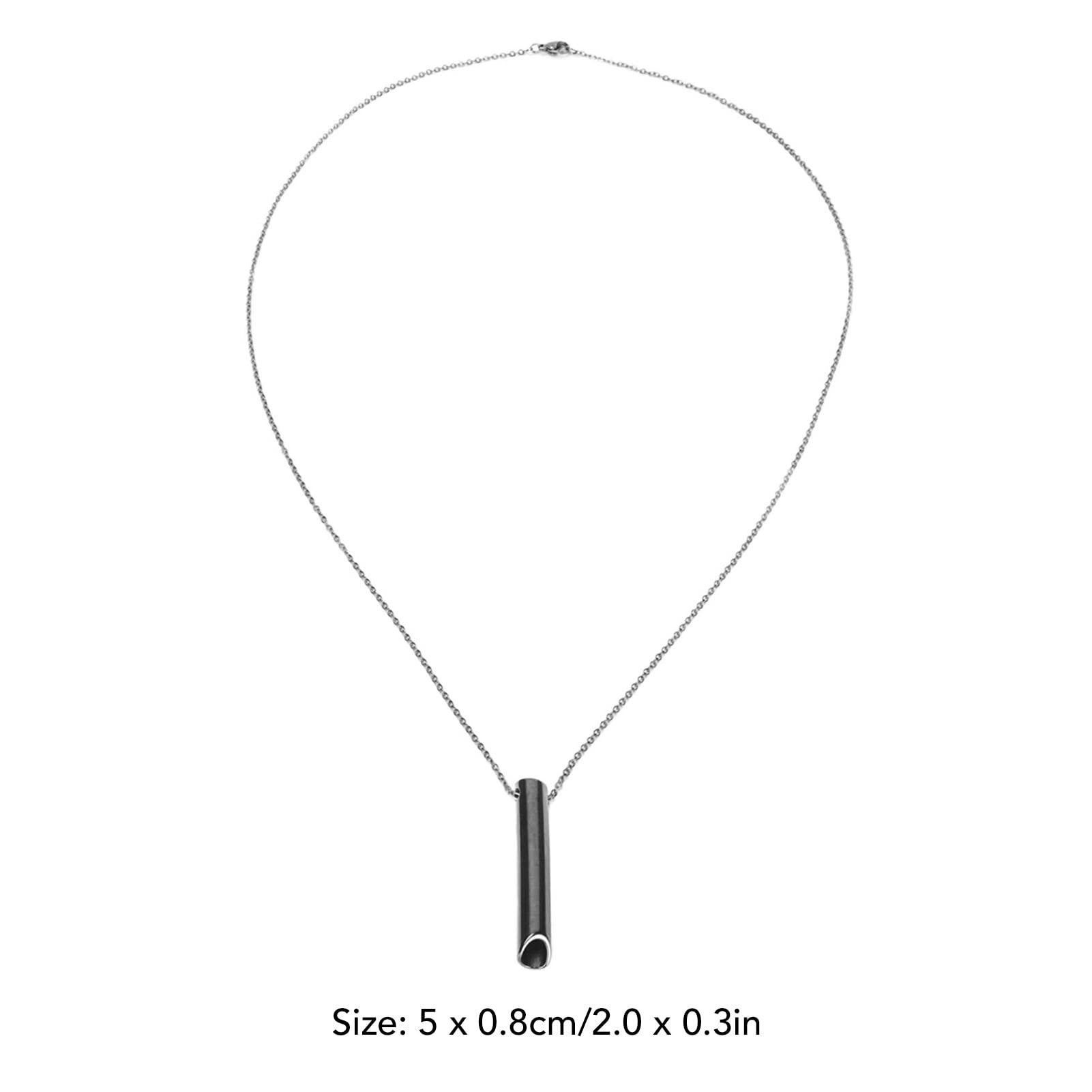 Folanda Anxiety Whistle Necklace, Stress Relief Mindful Breathing Necklace, Deep Breathing Tool for Anxiety Relief, Breathing Exercises, Meditation, Relaxation Calming Down, Slowing The Breath(1#)