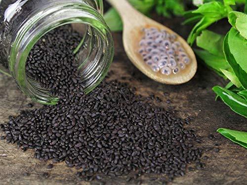 Indiana as offered by nature Indiana Basil Seeds Tukmaria Seeds, Sabja Seeds (400gm)