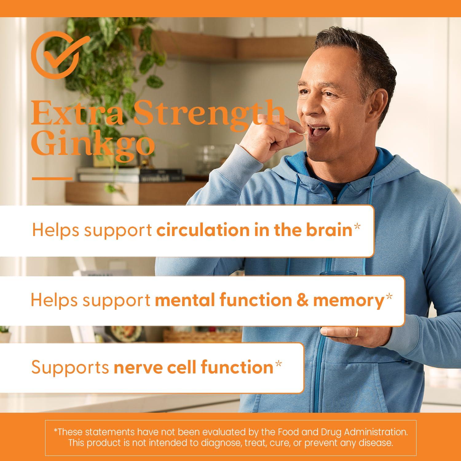 Doctor's BEST Doctor's BEST Extra Strength Ginkgo, Non-Gmo, Gluten Free, Vegan, Soy Free, Promotes Mental Function And Memory, 120 Mg, 120 Count (Pack Of 1) - Capsule