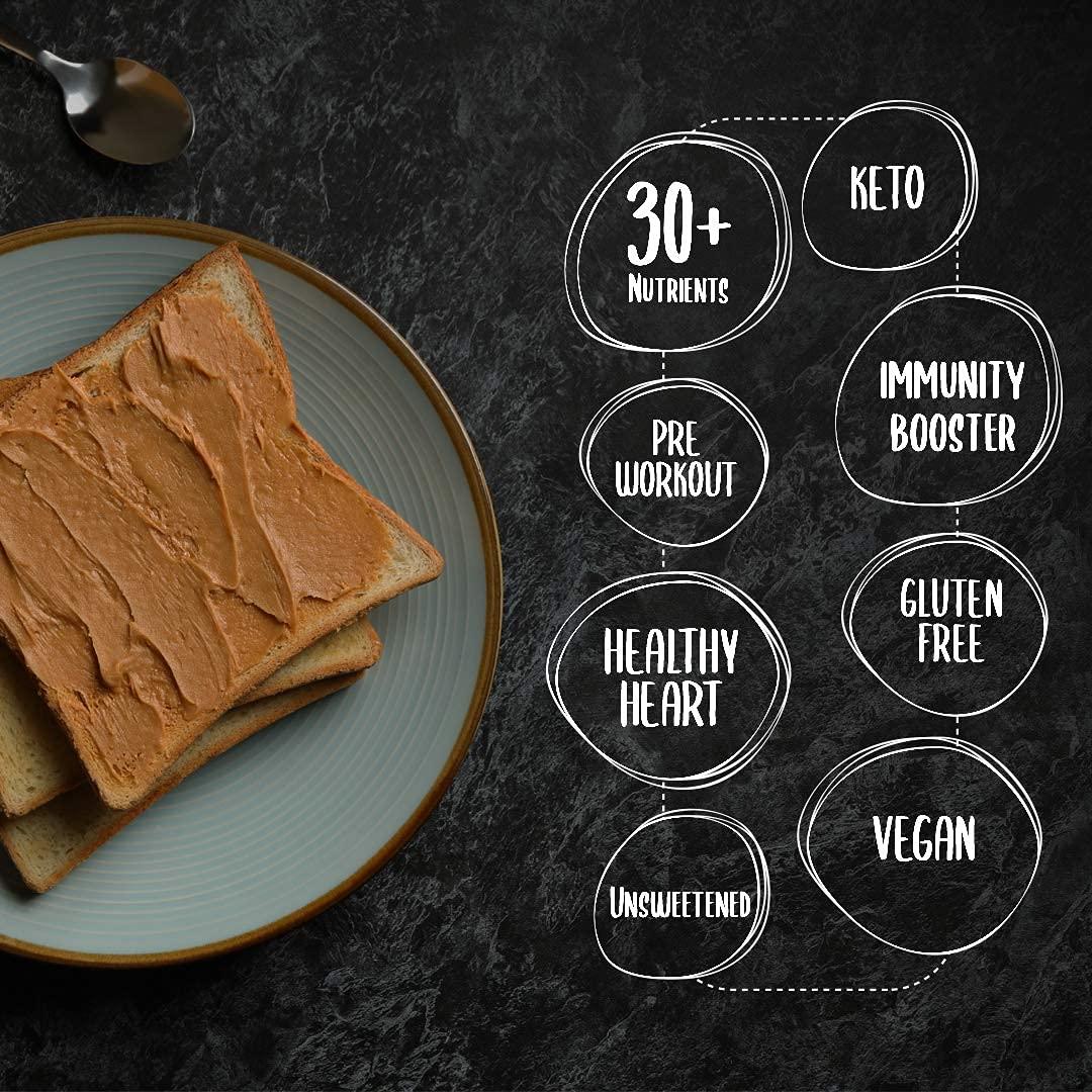 Zucchero Zucchero Whey Protein Peanut Butter, Crunchy, 200 grams - High Performance Spread | 34 grams Protein