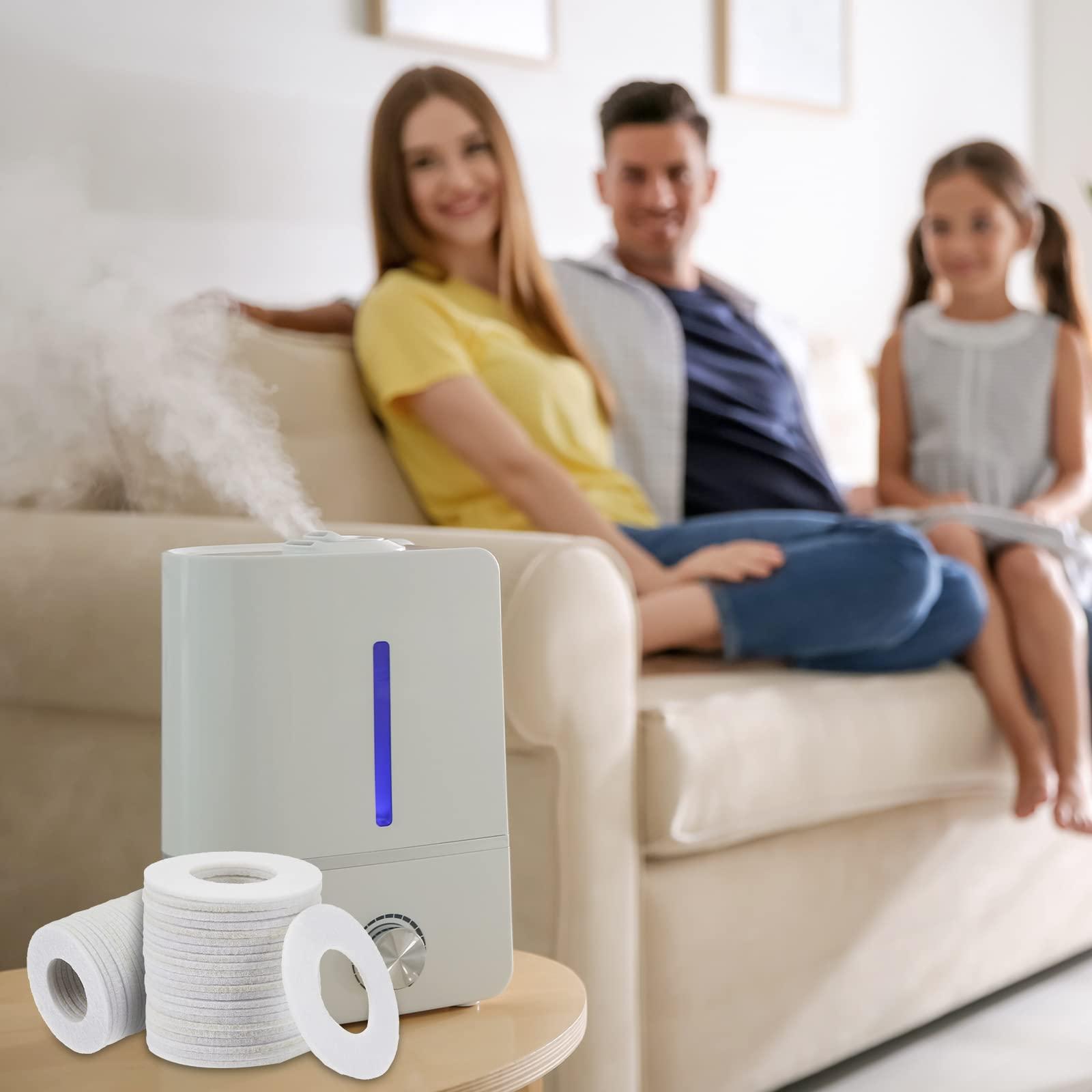 Maitys Mini Diffuser Refill Pads Microfiber Absorbing Pads Circle Essential Aromatherapy Pads Round Refill Aroma Pad for Oil Fan Humidifier Filter Diffusers Spa Room Home Car (48)