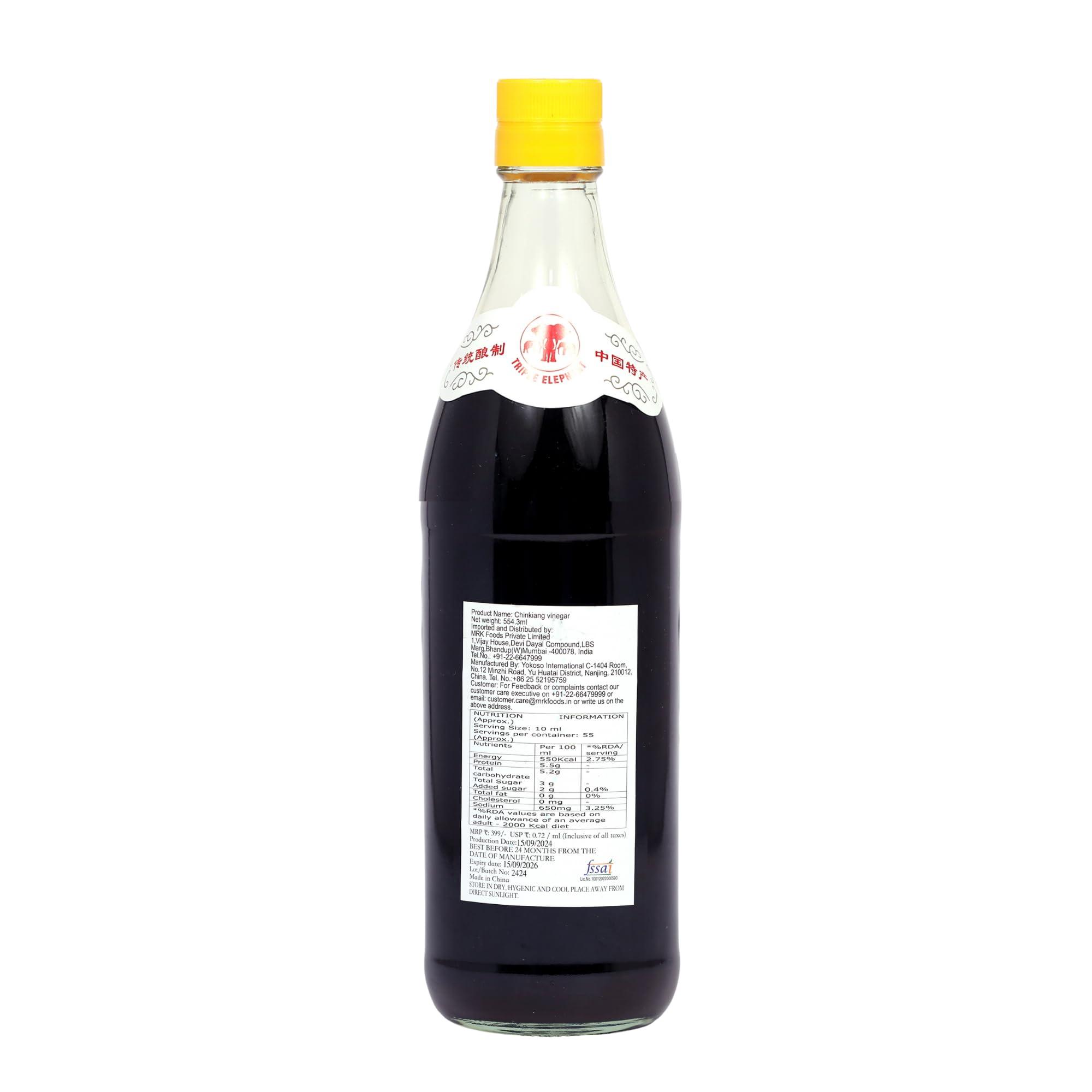 Freshos Triple Elephant Chinkiang Vinegar, 554.3 ml / 21.16 oz / 600 g