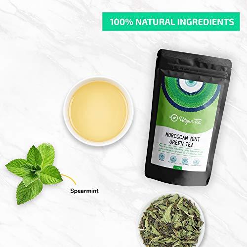 Udyan Tea Udyan Tea Moroccan Mint Green Tea, 100g (40 Cups) | Pure, Refreshing Green Tea Blend with Spearmint Leaves