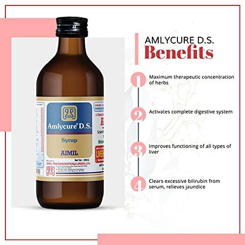 AIMIL AIMIL Amlycure D.S. Syrup -200ml | Ayurvedic Liver Health Protector  Natural Liver Herbal Tonic | Metabolism Booster