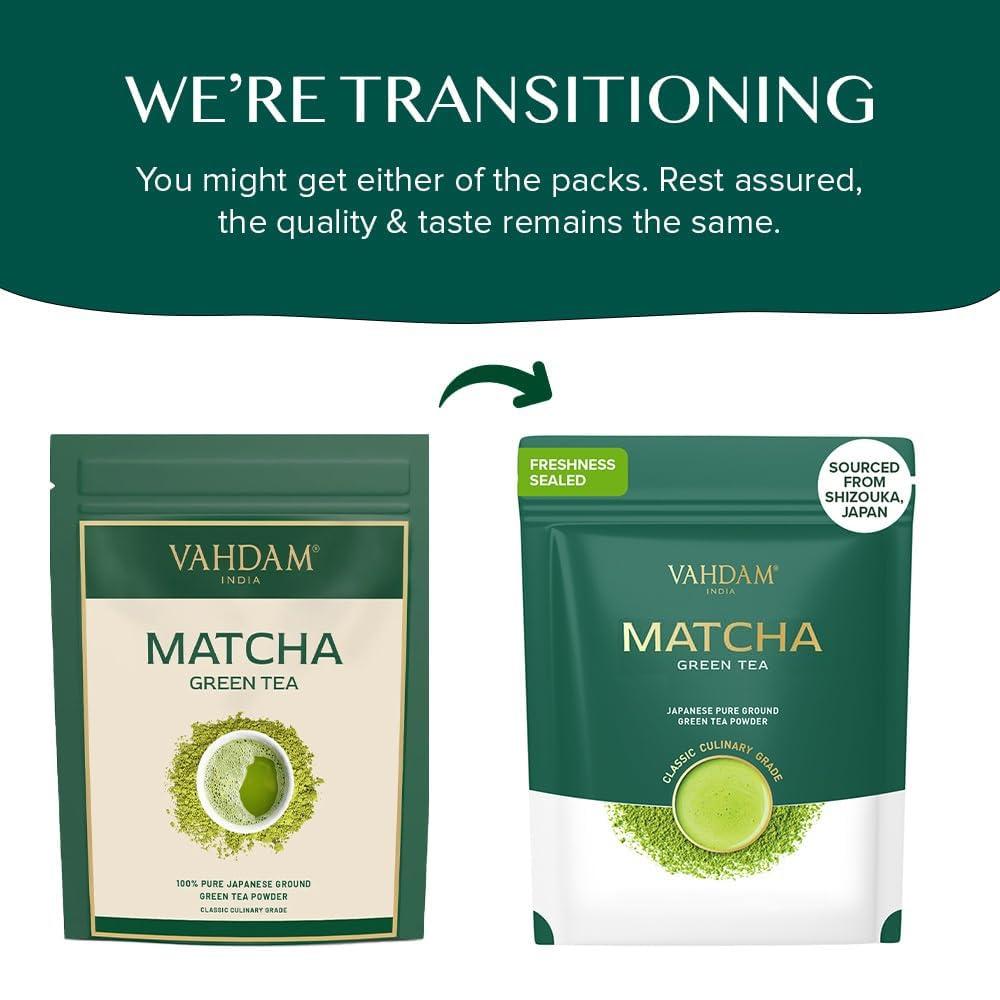 VAHDAM VAHDAM, Matcha Green Tea Powder, 50g 100% Pure Japanese Matcha Green | Matcha Tea Sourced from Shizuoka, Japan | Classic Culinary Grade Matcha for Smoothies, Latte